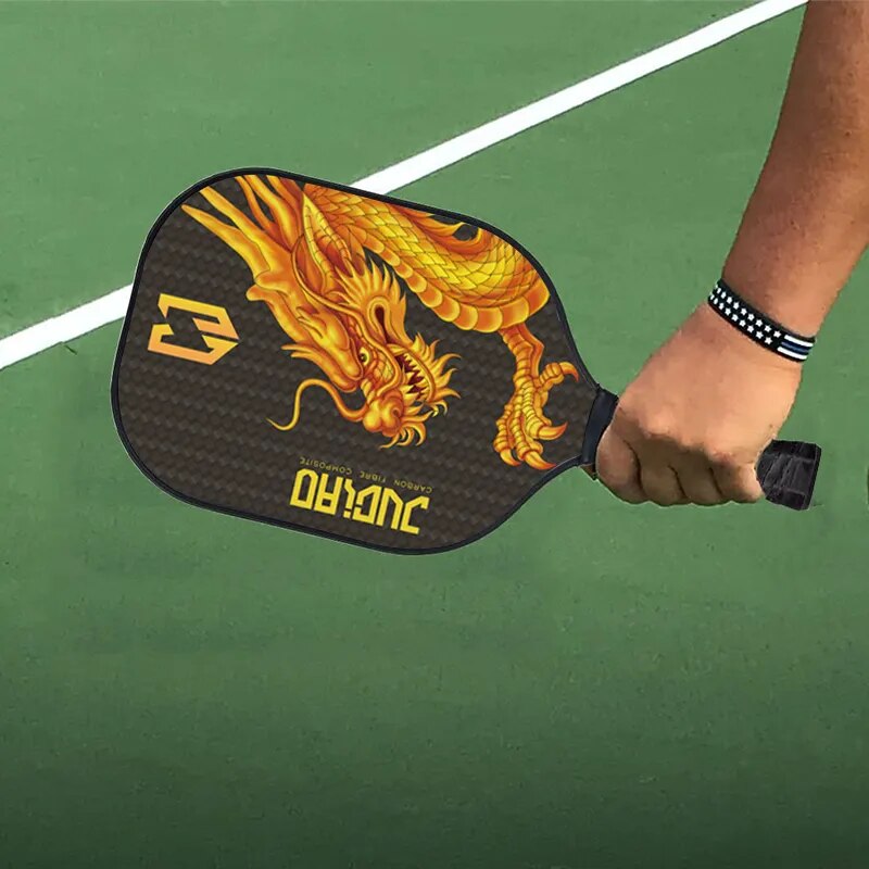 Premium Carbon Fiber Pickleball Paddle with Dragon Logo - DocDink.com