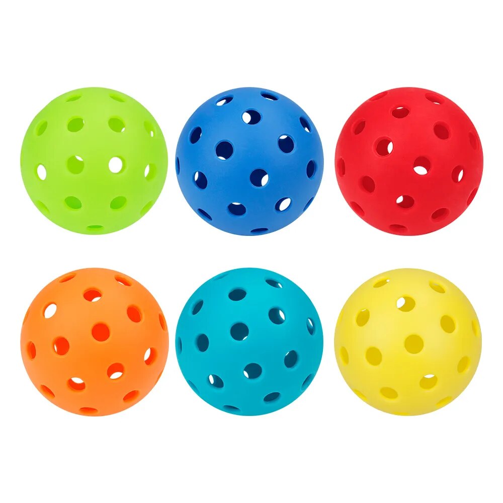 6-ball Set of Colorful Pickleball Balls | For Outdoor Competition - DocDink.com