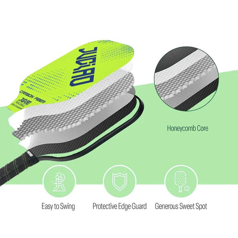 Foam Edge Pickleball Paddle Enhanced | Carbon Fiber Pickleball Paddle - DocDink.com