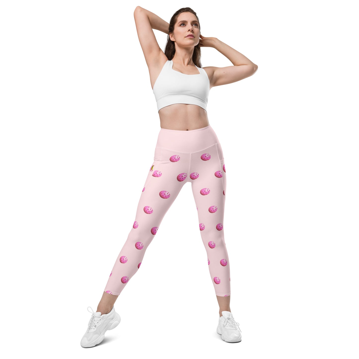 Pickleball Leggings with pockets - "Living the Pink Life" - #pink - DocDink.com