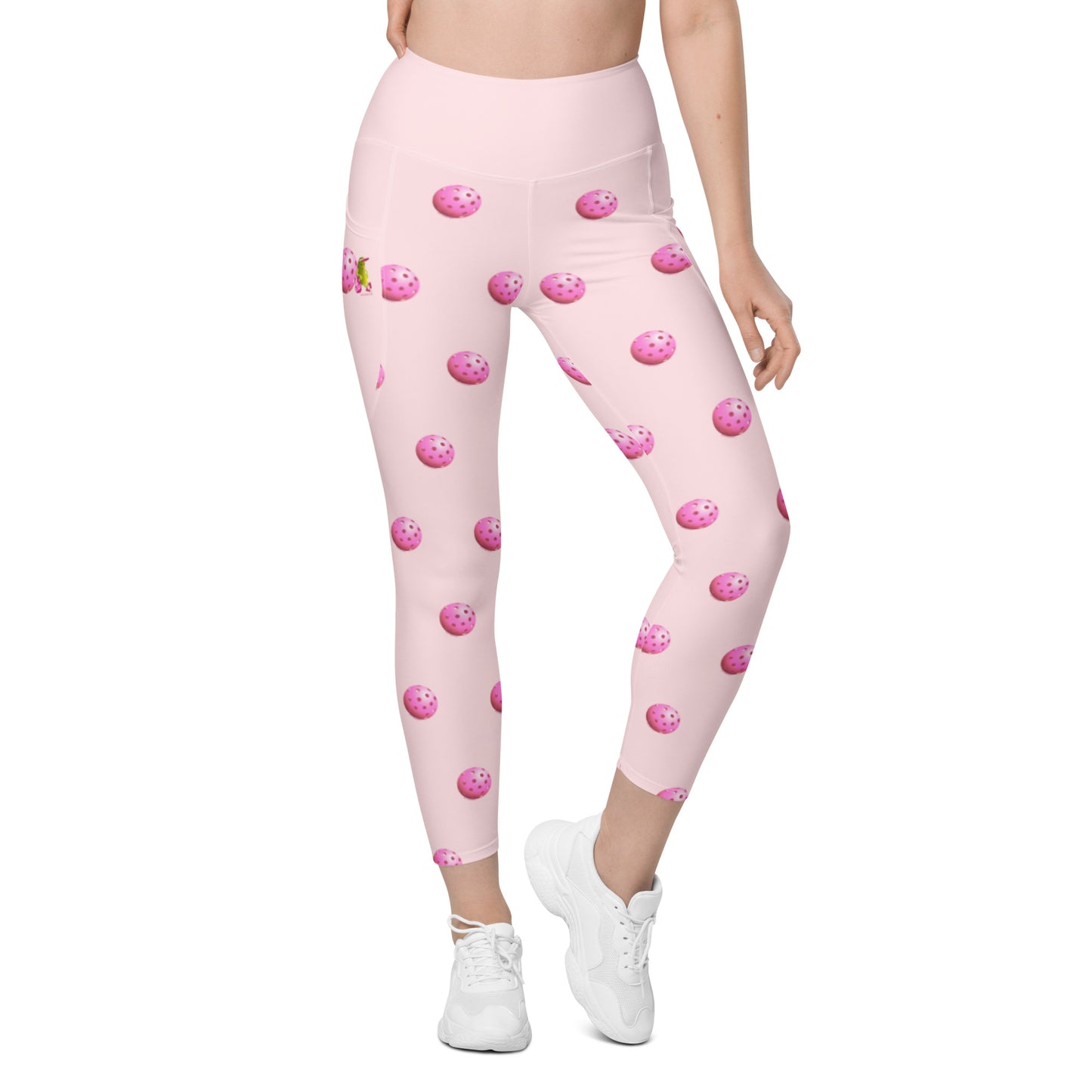 Pickleball Leggings with pockets - "Living the Pink Life" - #pink - DocDink.com