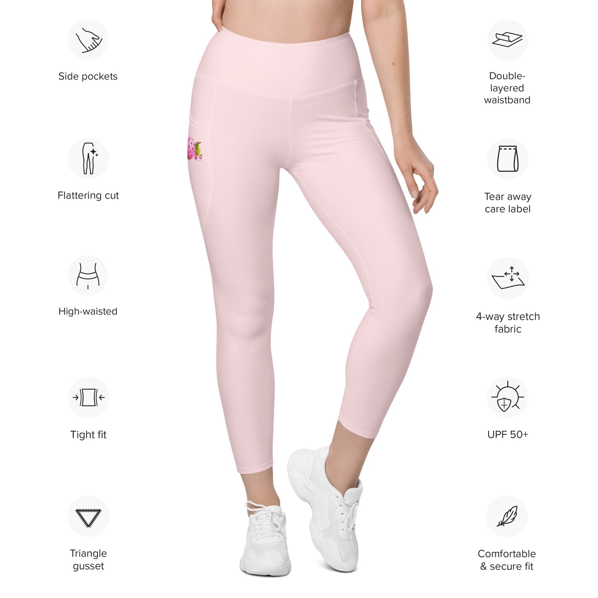 Pickleball Leggings - "Living the Pink Life" - DocDink.com