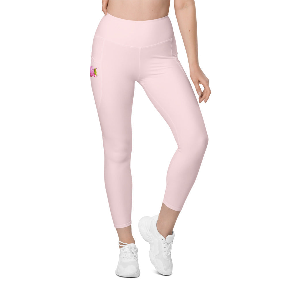 Pickleball Leggings with pockets - "Living the Pink Life" - #pinkpocket - DocDink.com