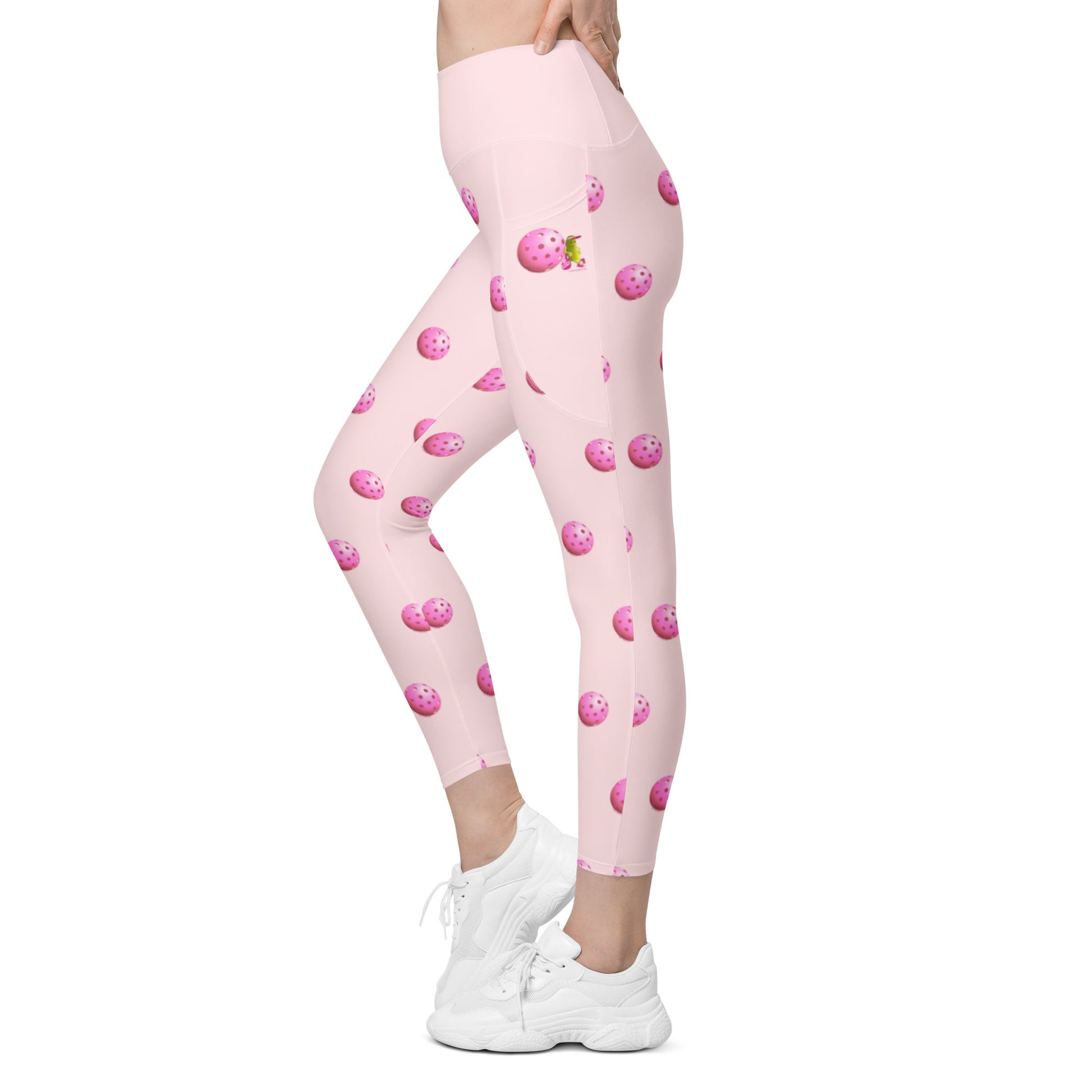 Pickleball Leggings with pockets - "Living the Pink Life" - #pink - DocDink.com