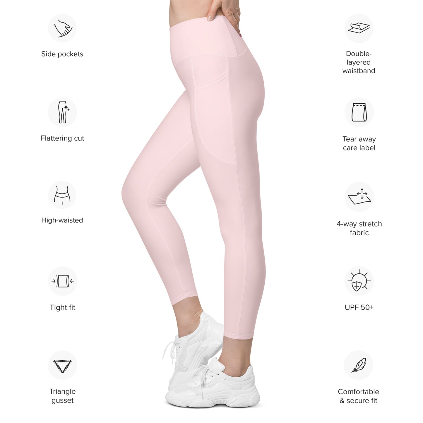 Pickleball Leggings - "Living the Pink Life" - DocDink.com