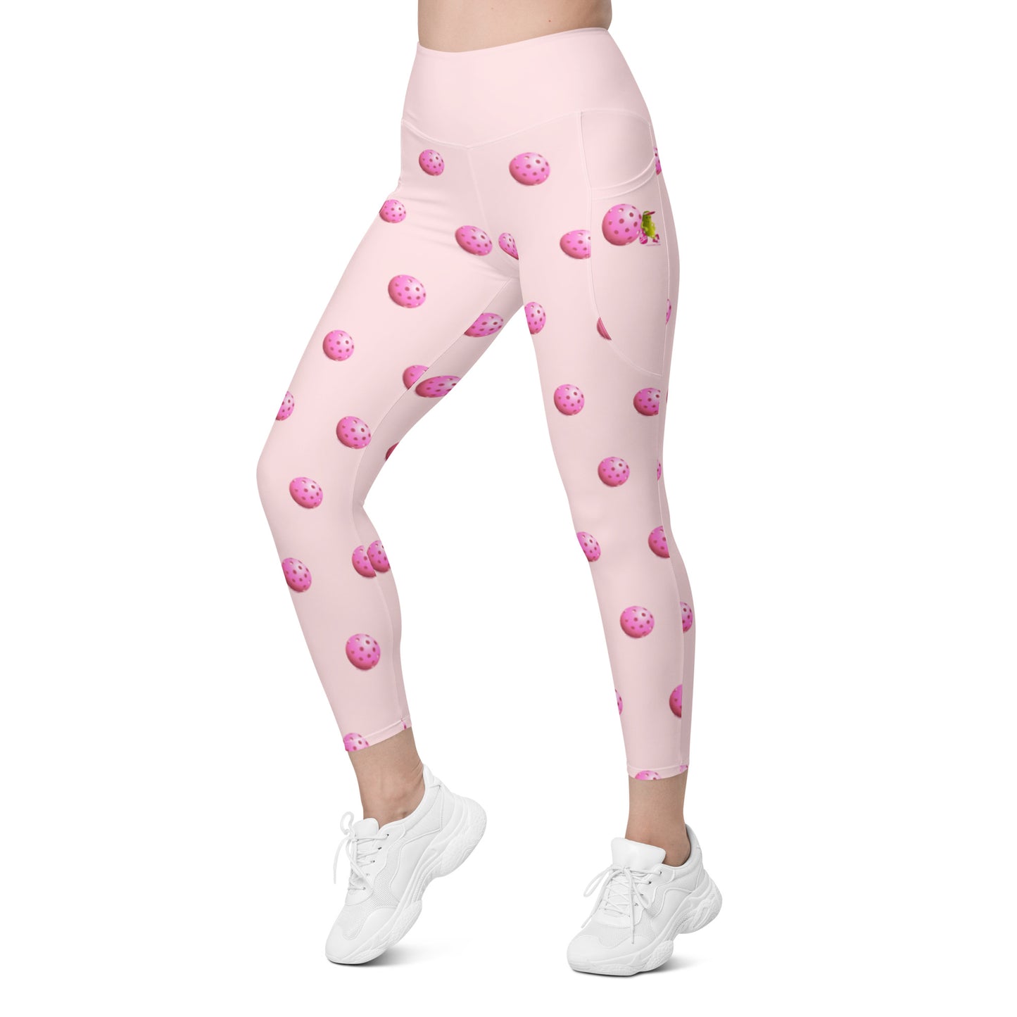 Pickleball Leggings with pockets - "Living the Pink Life" - #pink - DocDink.com