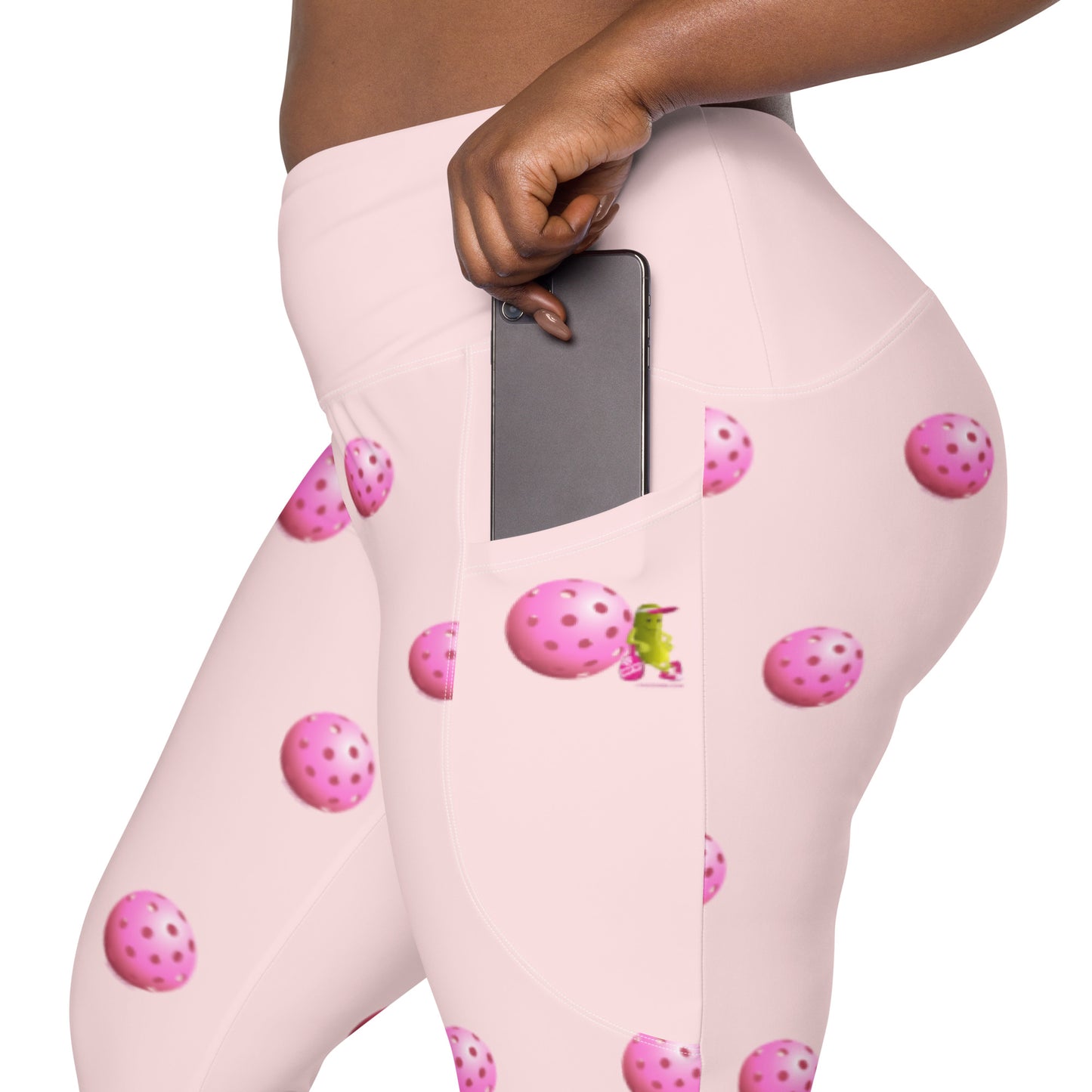 Pickleball Leggings with pockets - "Living the Pink Life" - #pink - DocDink.com