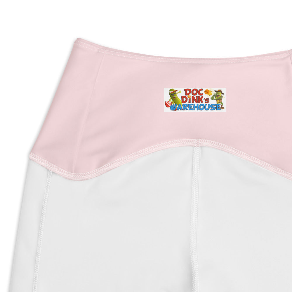 Pickleball Leggings with pockets - "Living the Pink Life" - #pinkpocket - DocDink.com