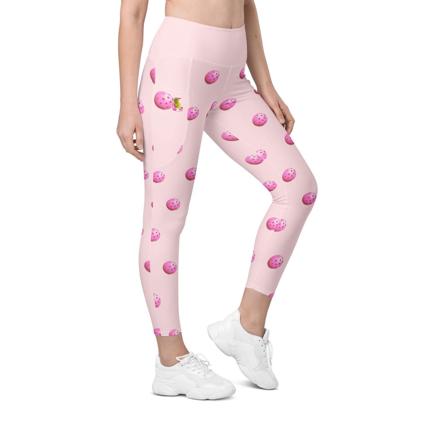 Pickleball Leggings with pockets - "Living the Pink Life" - #pink - DocDink.com