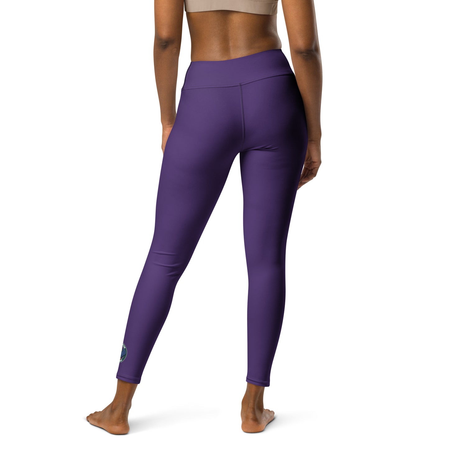 Pickleball Leggings - "Living in the Sweet Spot" emblem - Purple - DocDink.com