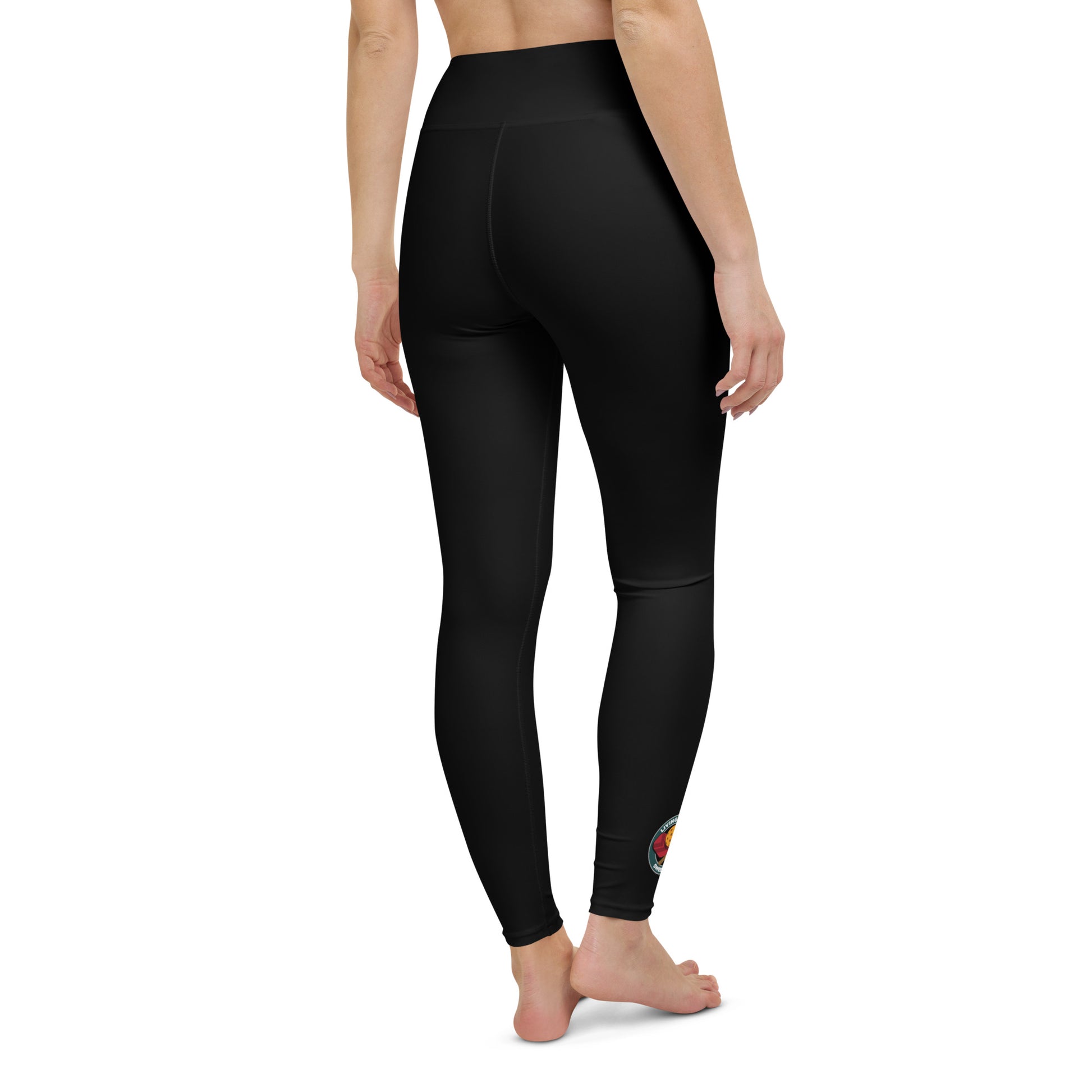 Pickleball Leggings - "Living in the Sweet Spot" emblem - Black - DocDink.com