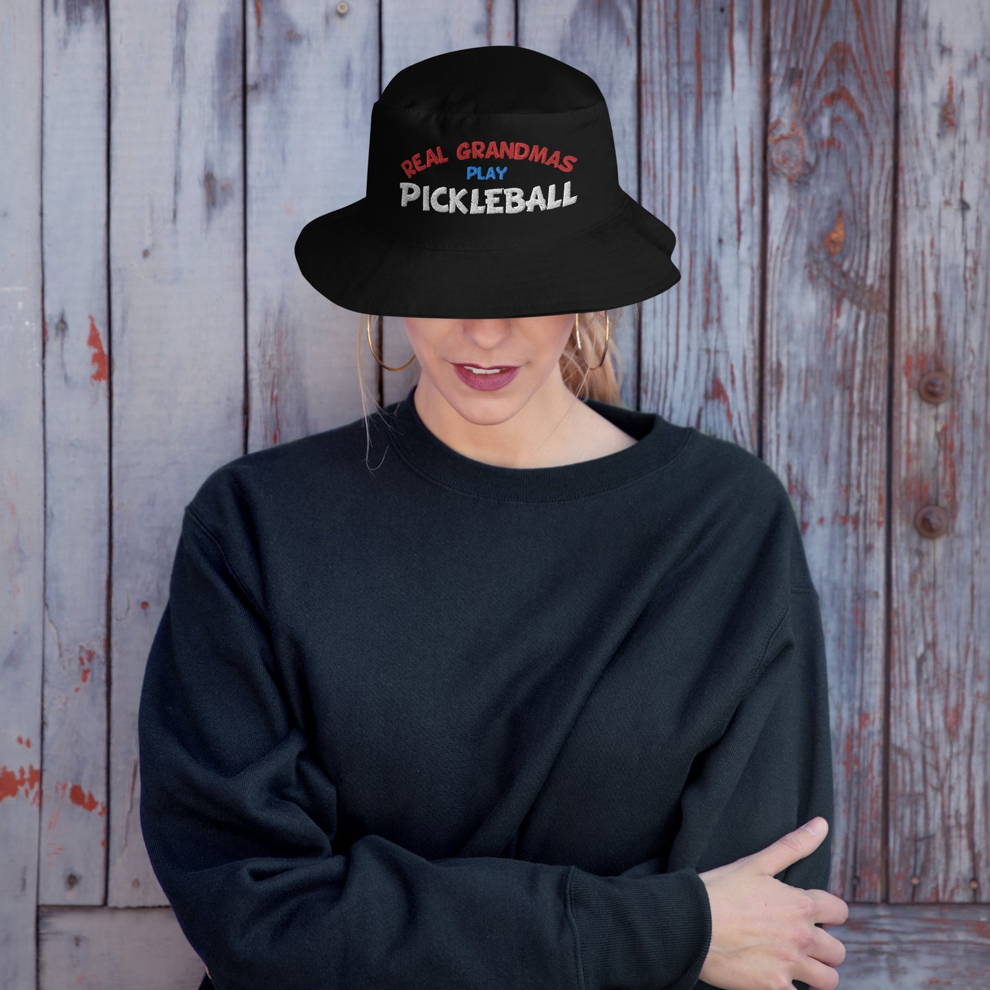 Bucket Hat - "REAL Grandmas Play Pickleball" - DocDink.com