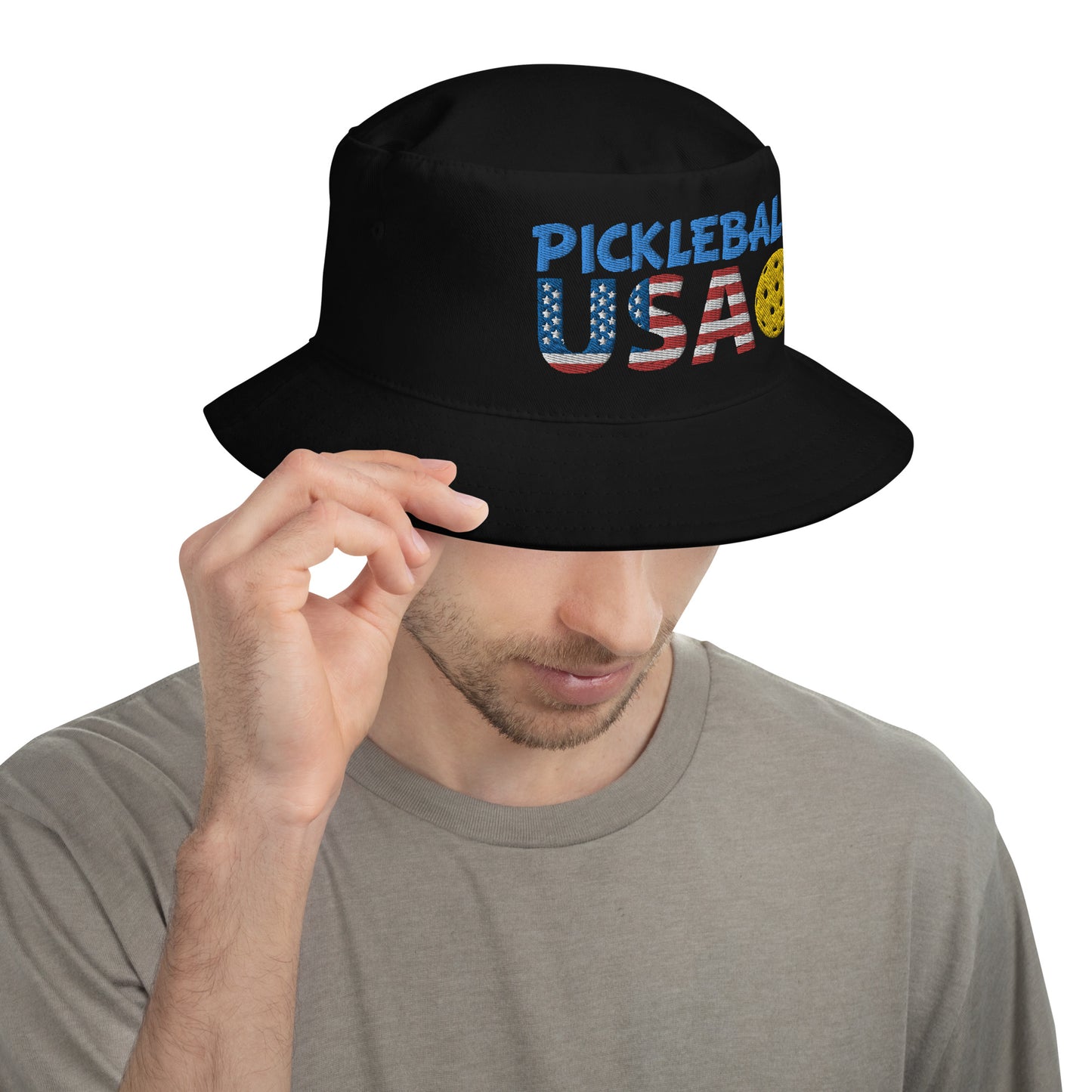 Bucket Hat - "Pickleball USA" + ball - DocDink.com