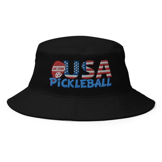 Bucket Hat - "Pickleball USA" w/paddle - DocDink.com