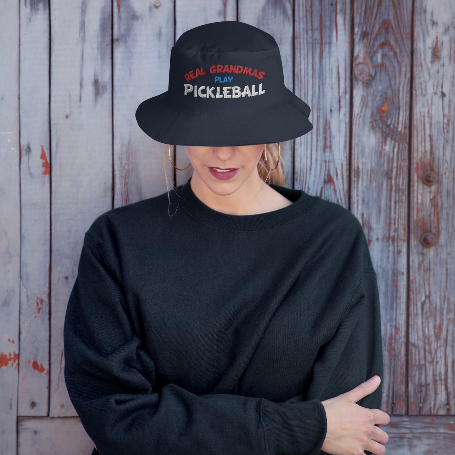 Bucket Hat - "REAL Grandmas Play Pickleball" - DocDink.com