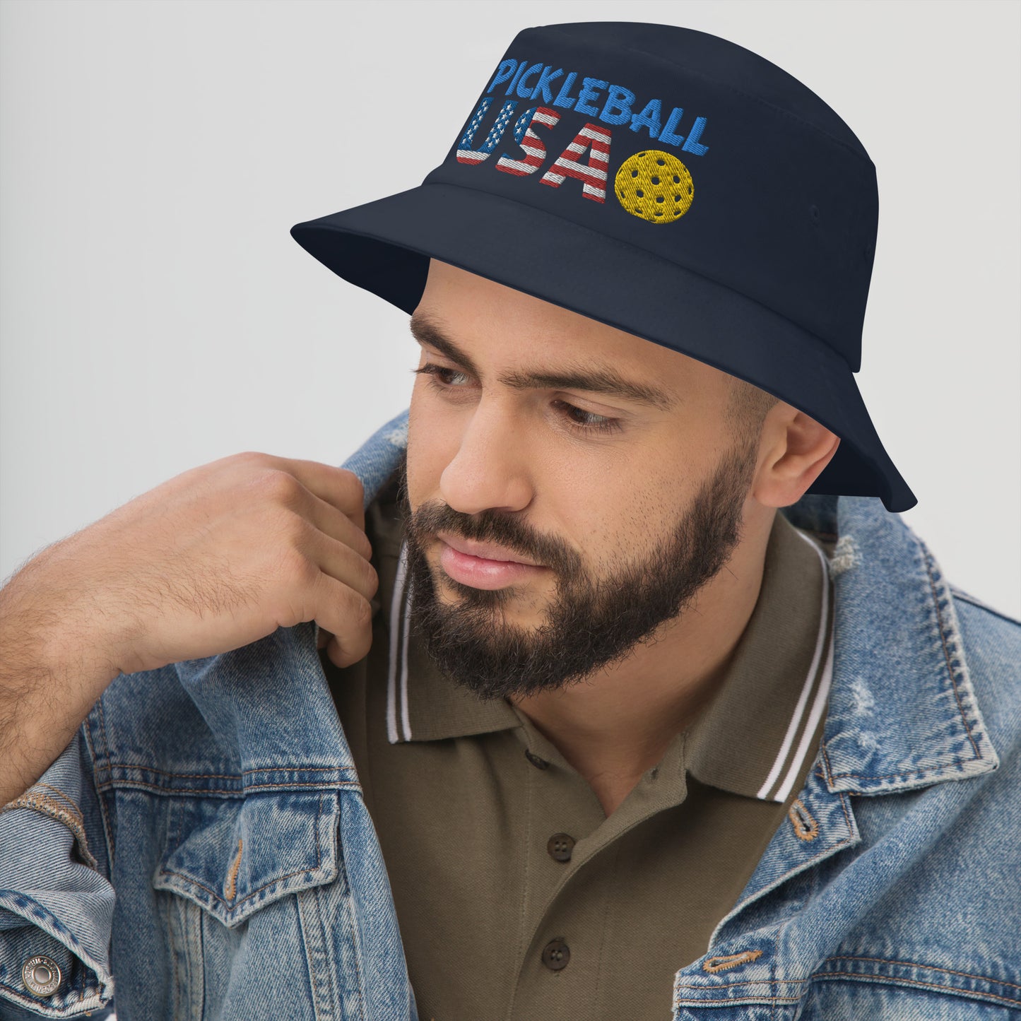 Bucket Hat - "Pickleball USA" + ball - DocDink.com