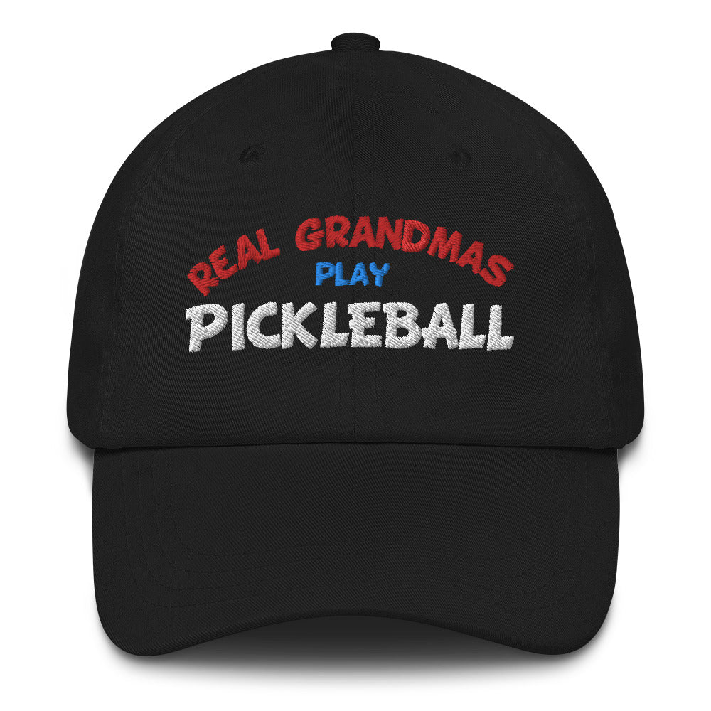 Dad Hat - "REAL Grandmas Play Pickleball" - DocDink.com