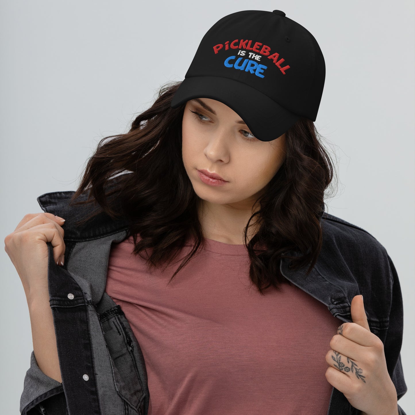 Dad Hat - "Pickleball is the Cure" - DocDink.com