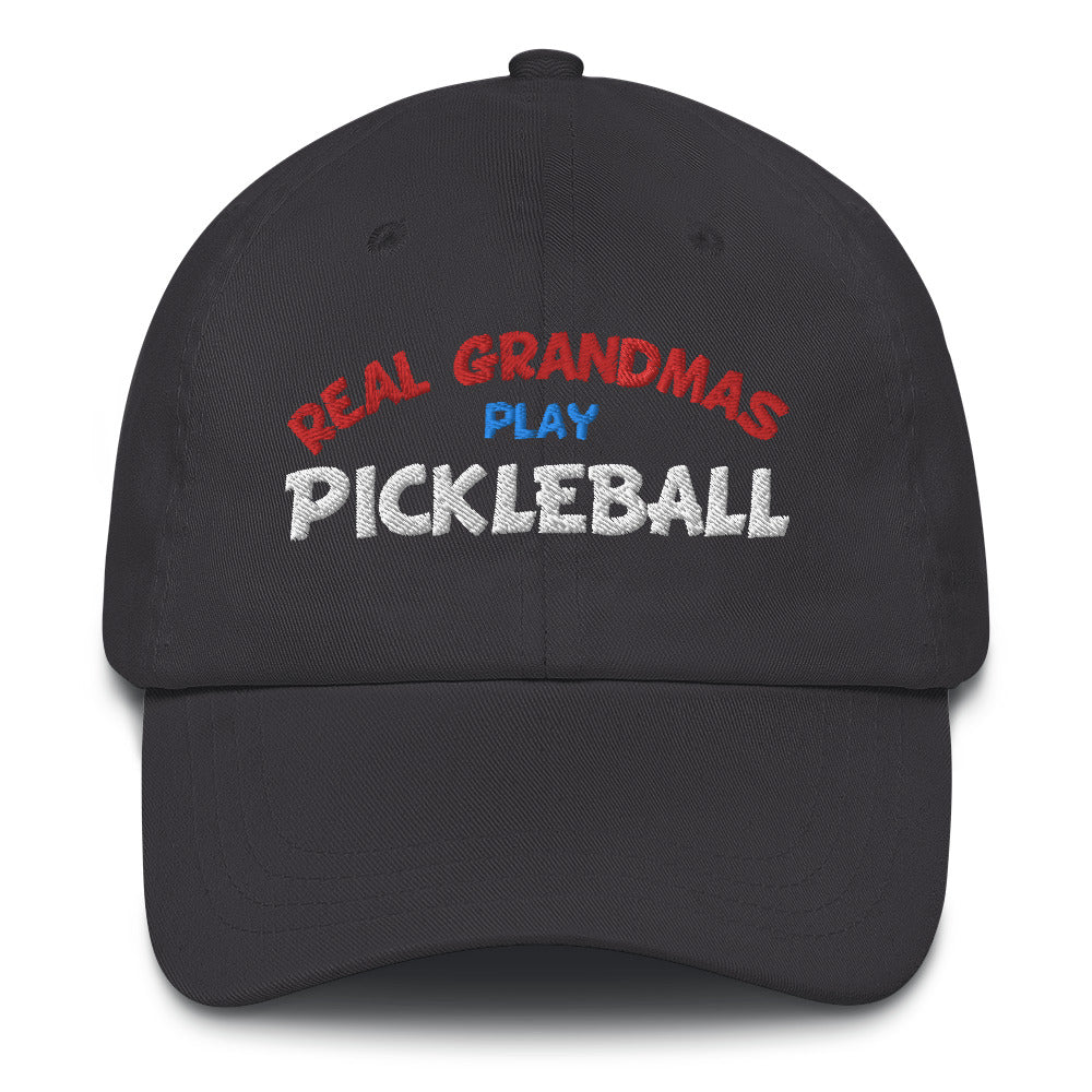 Dad Hat - "REAL Grandmas Play Pickleball" - DocDink.com