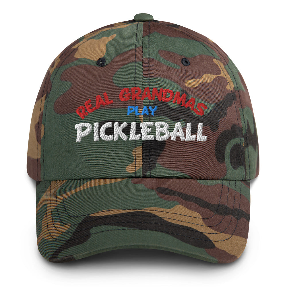 Dad Hat - "REAL Grandmas Play Pickleball" - DocDink.com