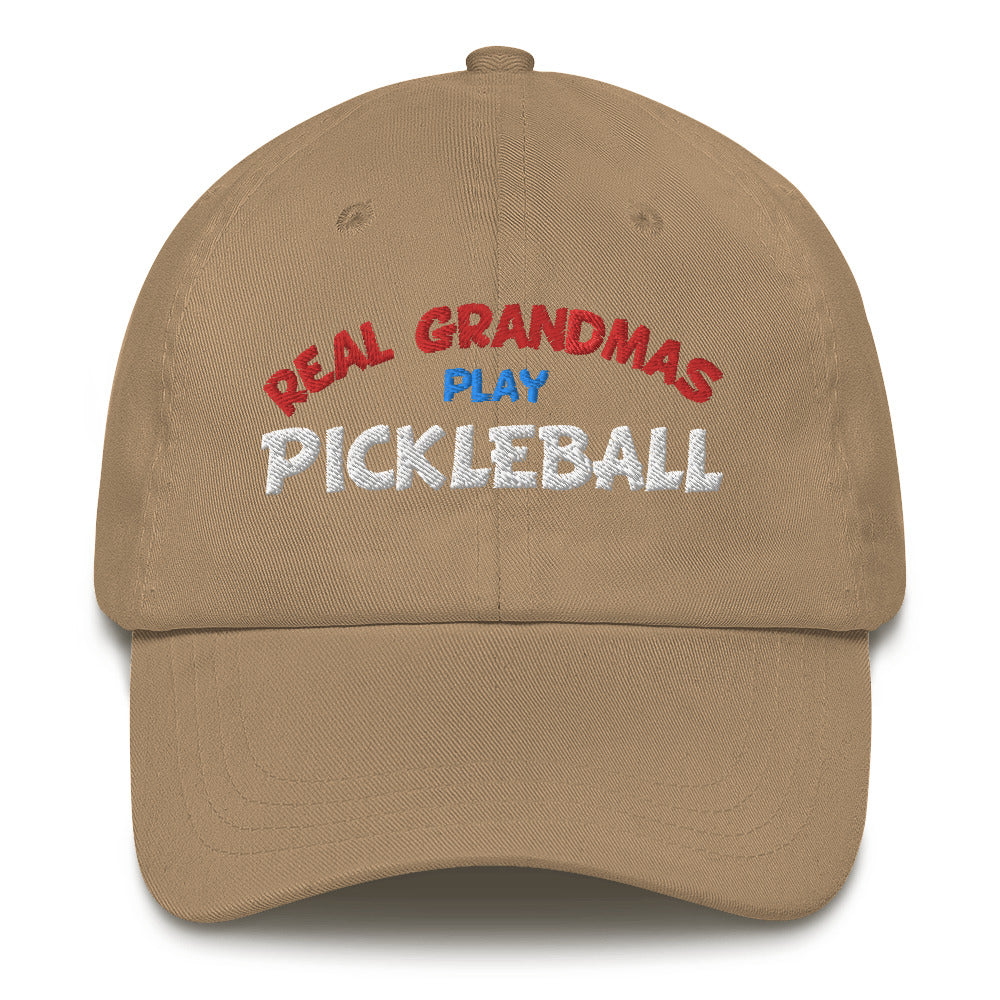 Dad Hat - "REAL Grandmas Play Pickleball" - DocDink.com