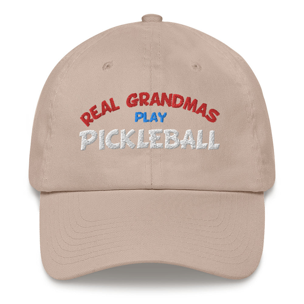 Dad Hat - "REAL Grandmas Play Pickleball" - DocDink.com