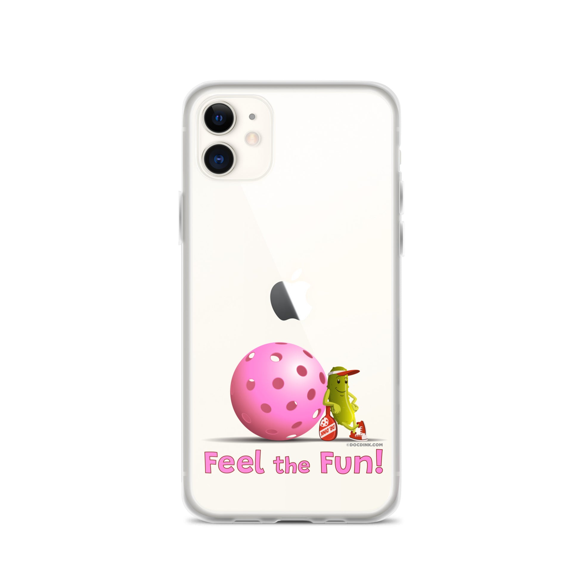 Pickleball iPhone® Case - Resting Pickleball - "Feel the Fun" #pink - DocDink.com