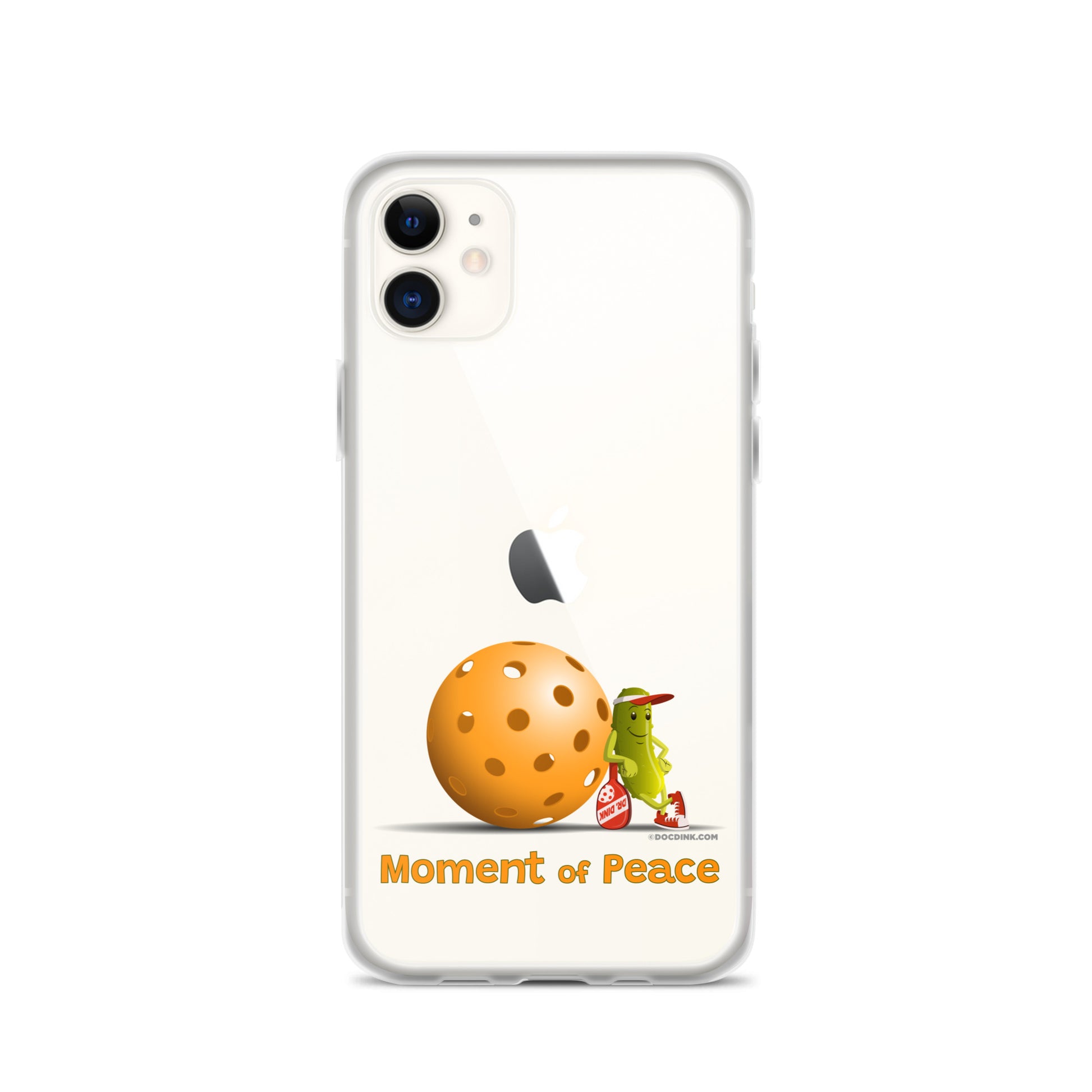 Pickleball iPhone® Case - Resting Pickleball - "Moment of Peace" - DocDink.com