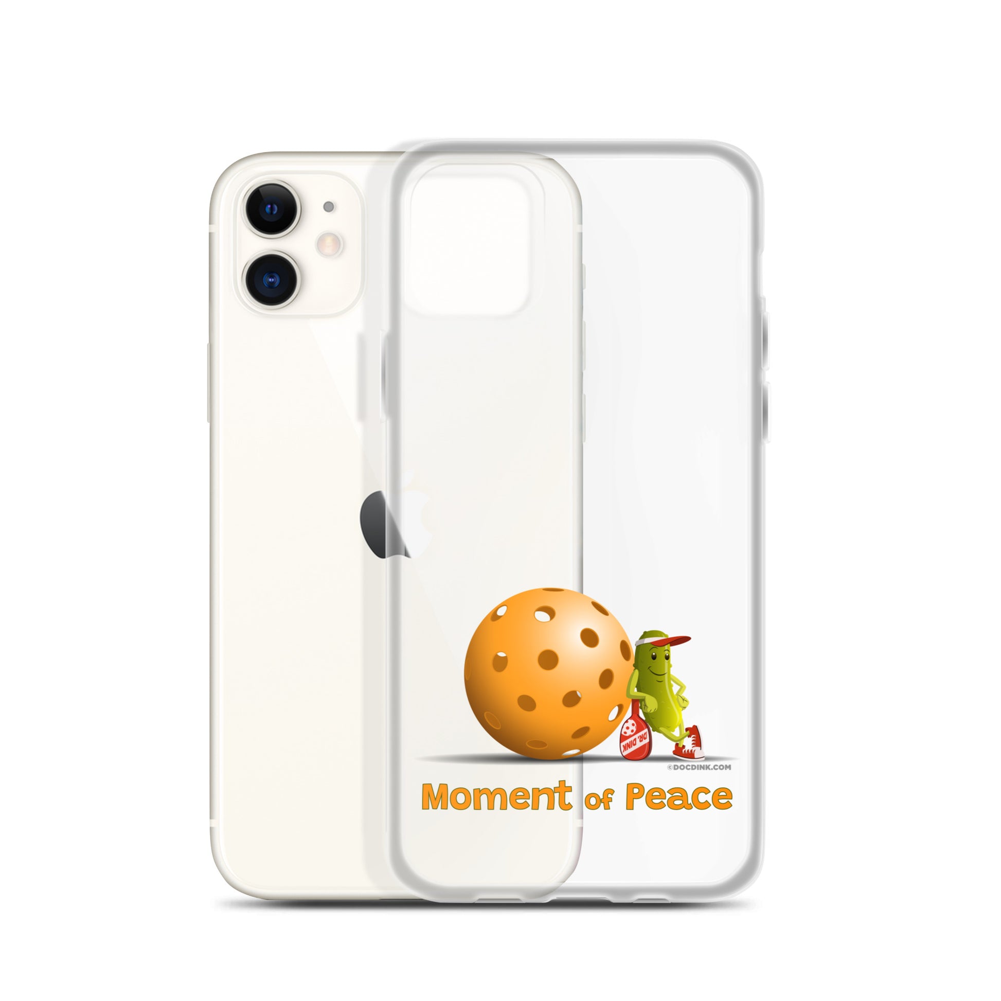 Pickleball iPhone® Case - Resting Pickleball - "Moment of Peace" - DocDink.com