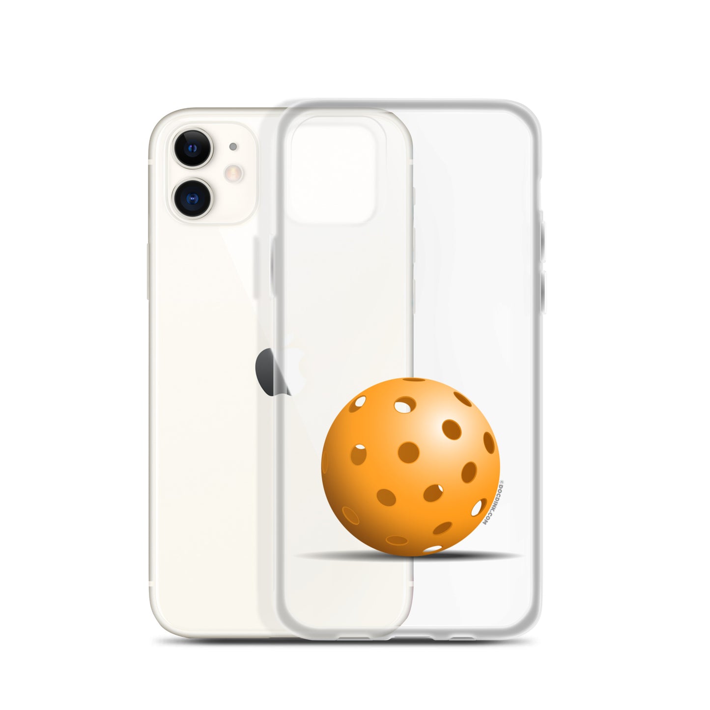 iPhone® Pickleball Case - Orange Pickleball - DocDink.com