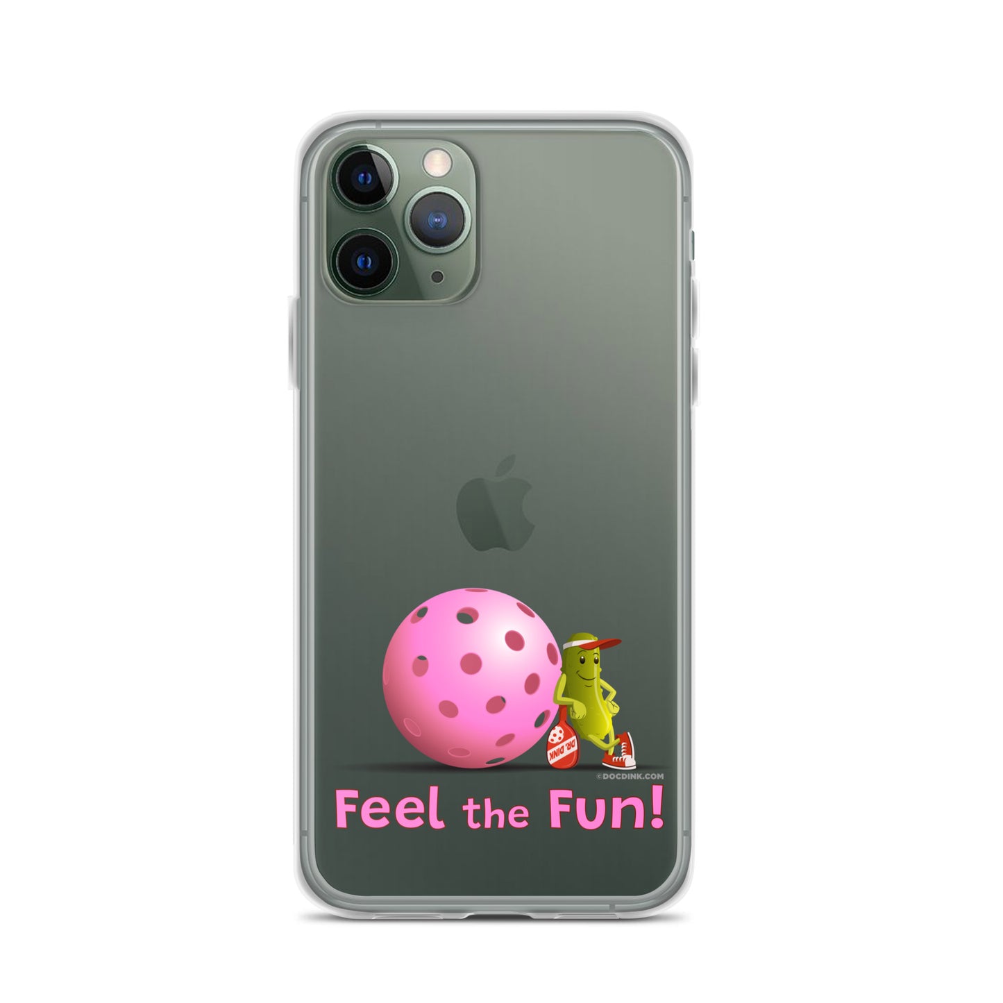 Pickleball iPhone® Case - Resting Pickleball - "Feel the Fun" #pink - DocDink.com