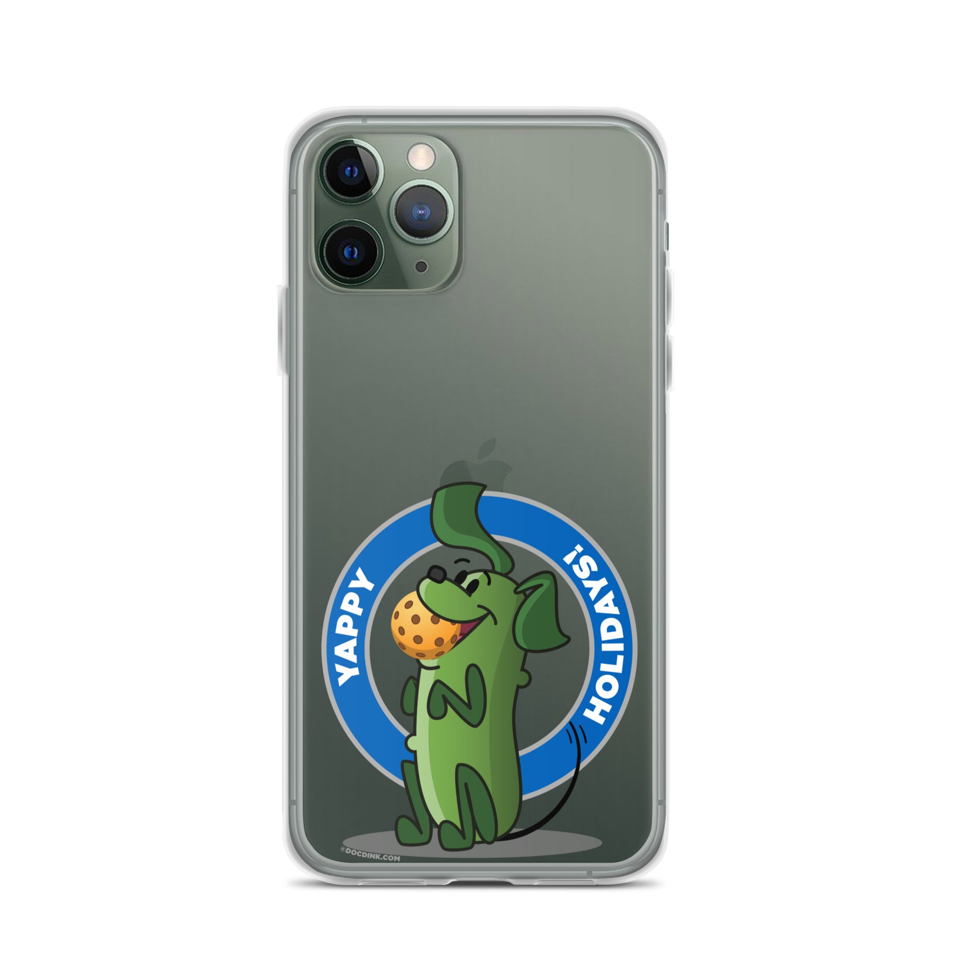 iPhone® Pickleball Case - Pickles "Yappy Holidays" - DocDink.com