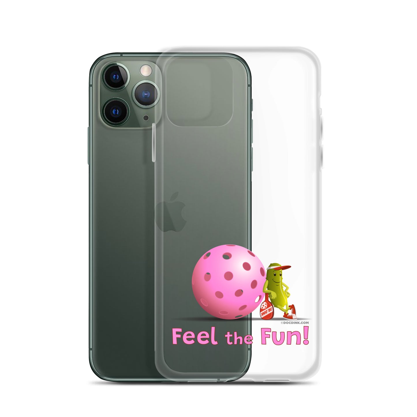 Pickleball iPhone® Case - Resting Pickleball - "Feel the Fun" #pink - DocDink.com