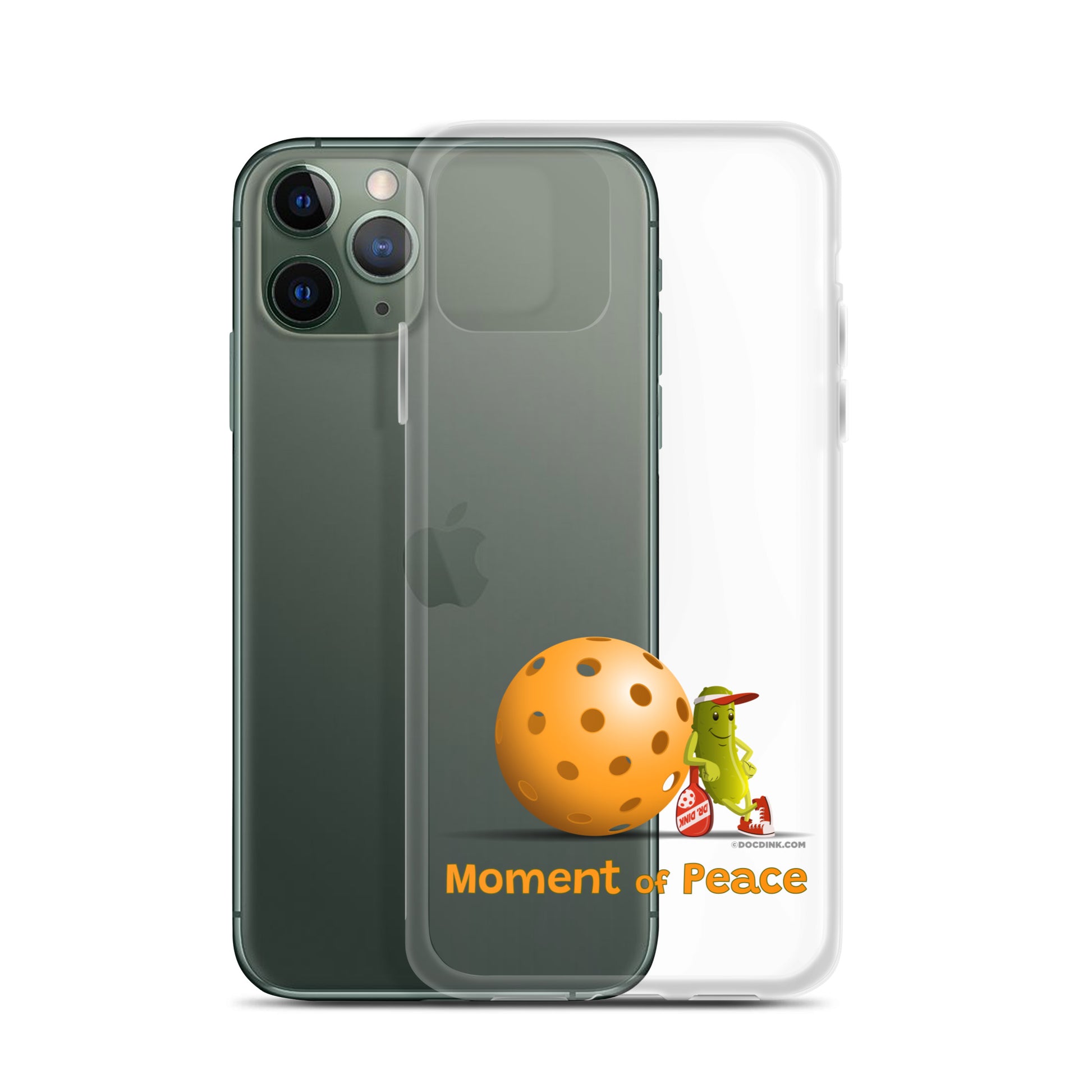 Pickleball iPhone® Case - Resting Pickleball - "Moment of Peace" - DocDink.com