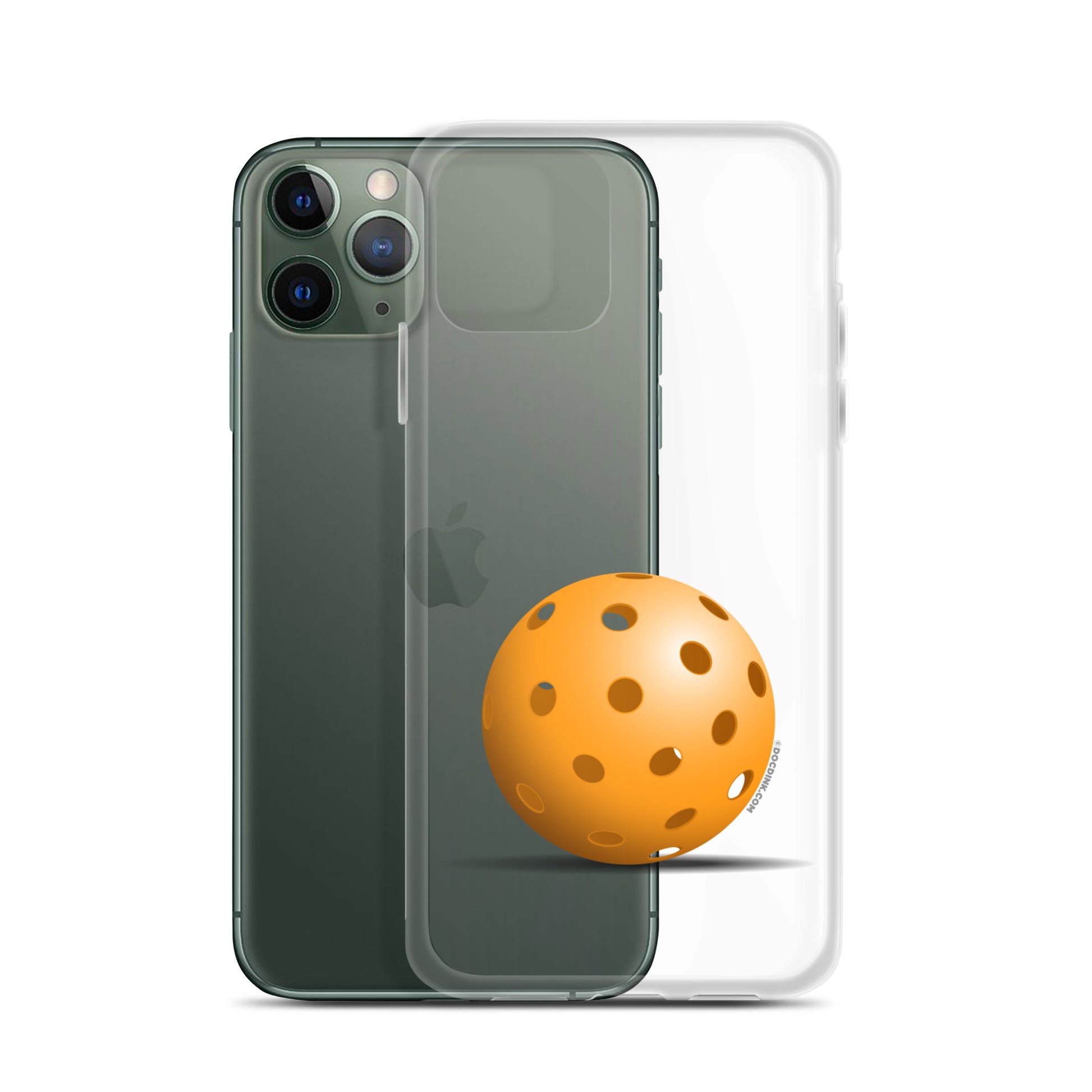 iPhone® Pickleball Case - Orange Pickleball - DocDink.com