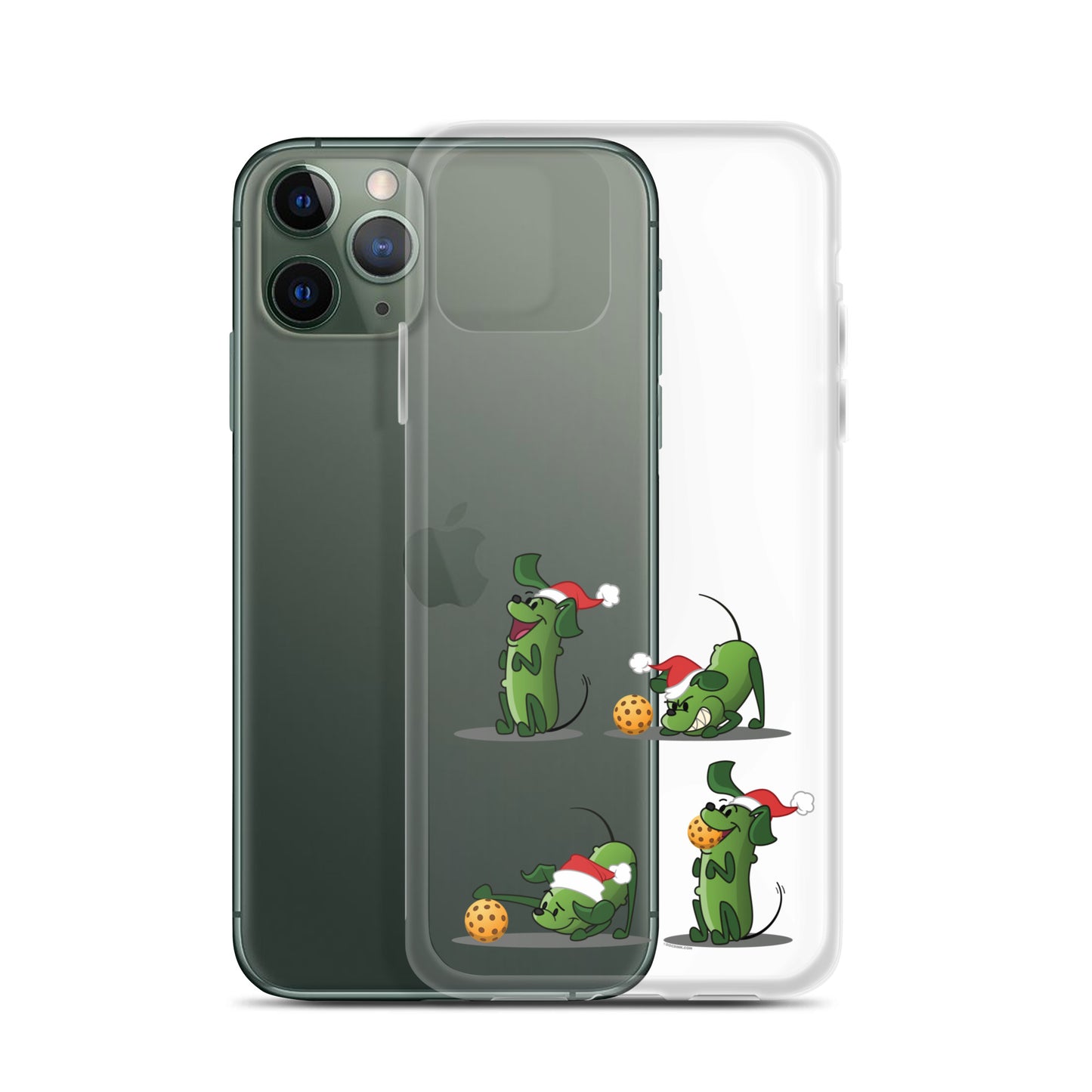 iPhone® Pickleball Case - Pickles wants to Play! - Christmas sq. - DocDink.com