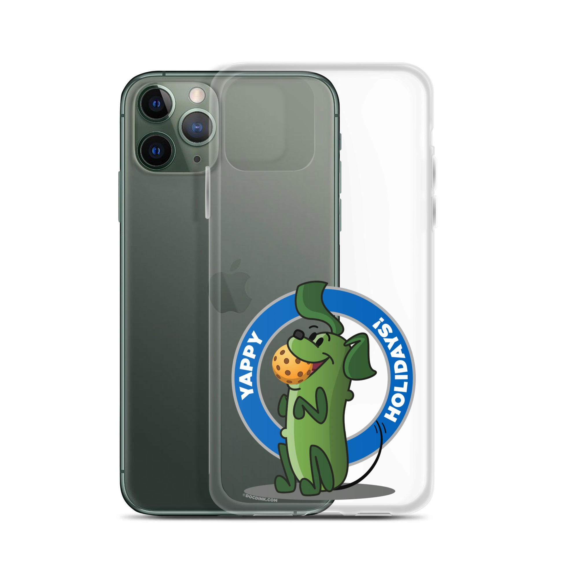 iPhone® Pickleball Case - Pickles "Yappy Holidays" - DocDink.com