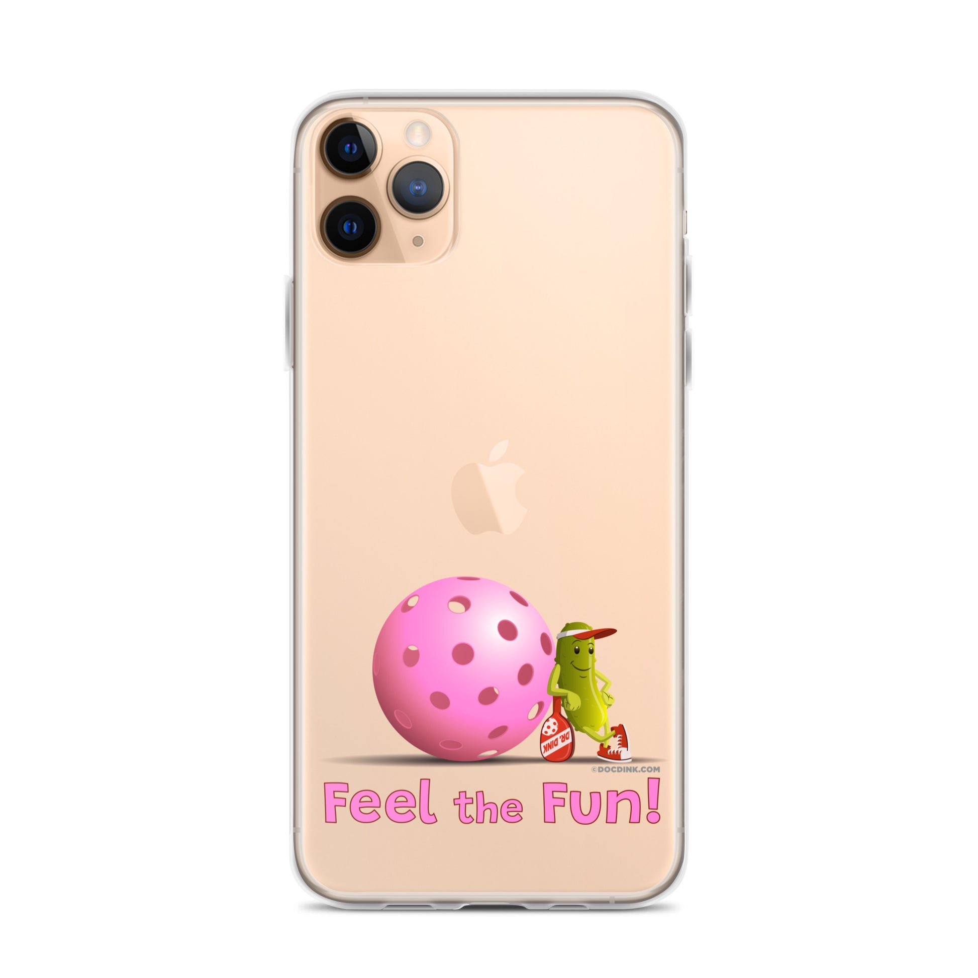 Pickleball iPhone® Case - Resting Pickleball - "Feel the Fun" #pink - DocDink.com