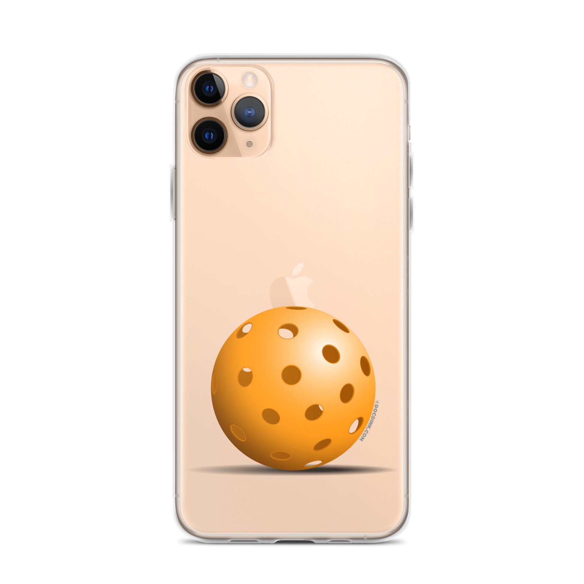 iPhone® Pickleball Case - Orange Pickleball - DocDink.com