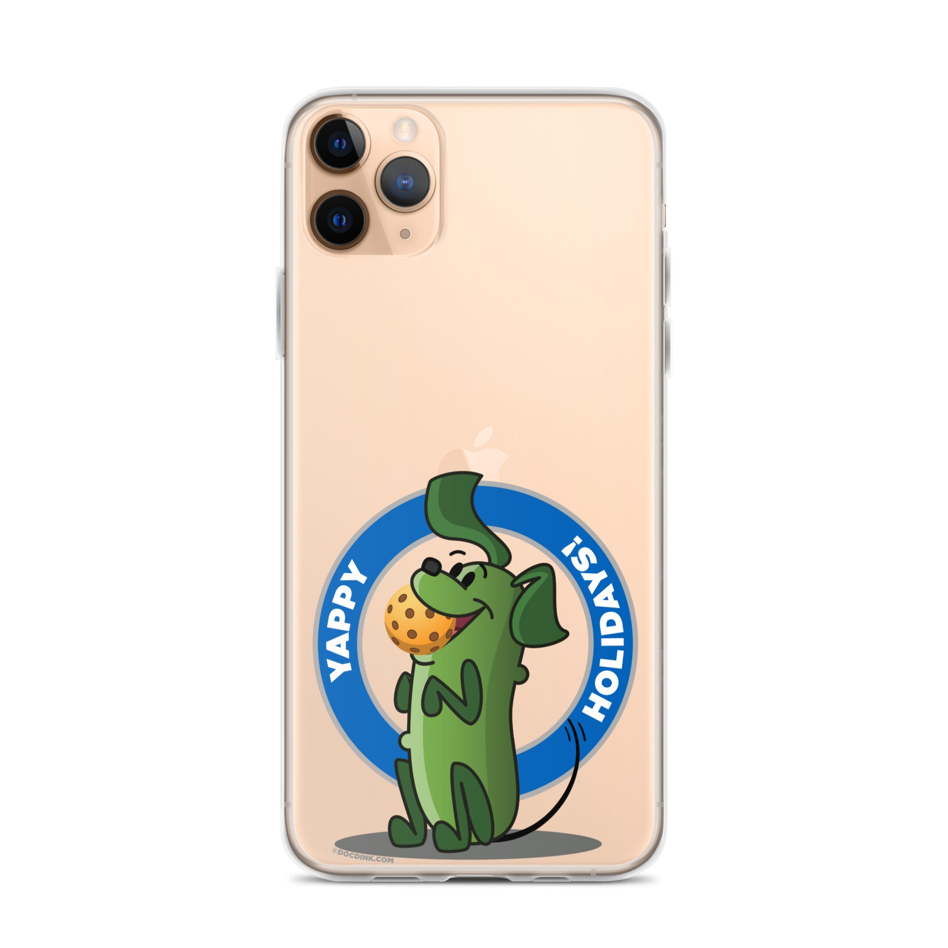 iPhone® Pickleball Case - Pickles "Yappy Holidays" - DocDink.com