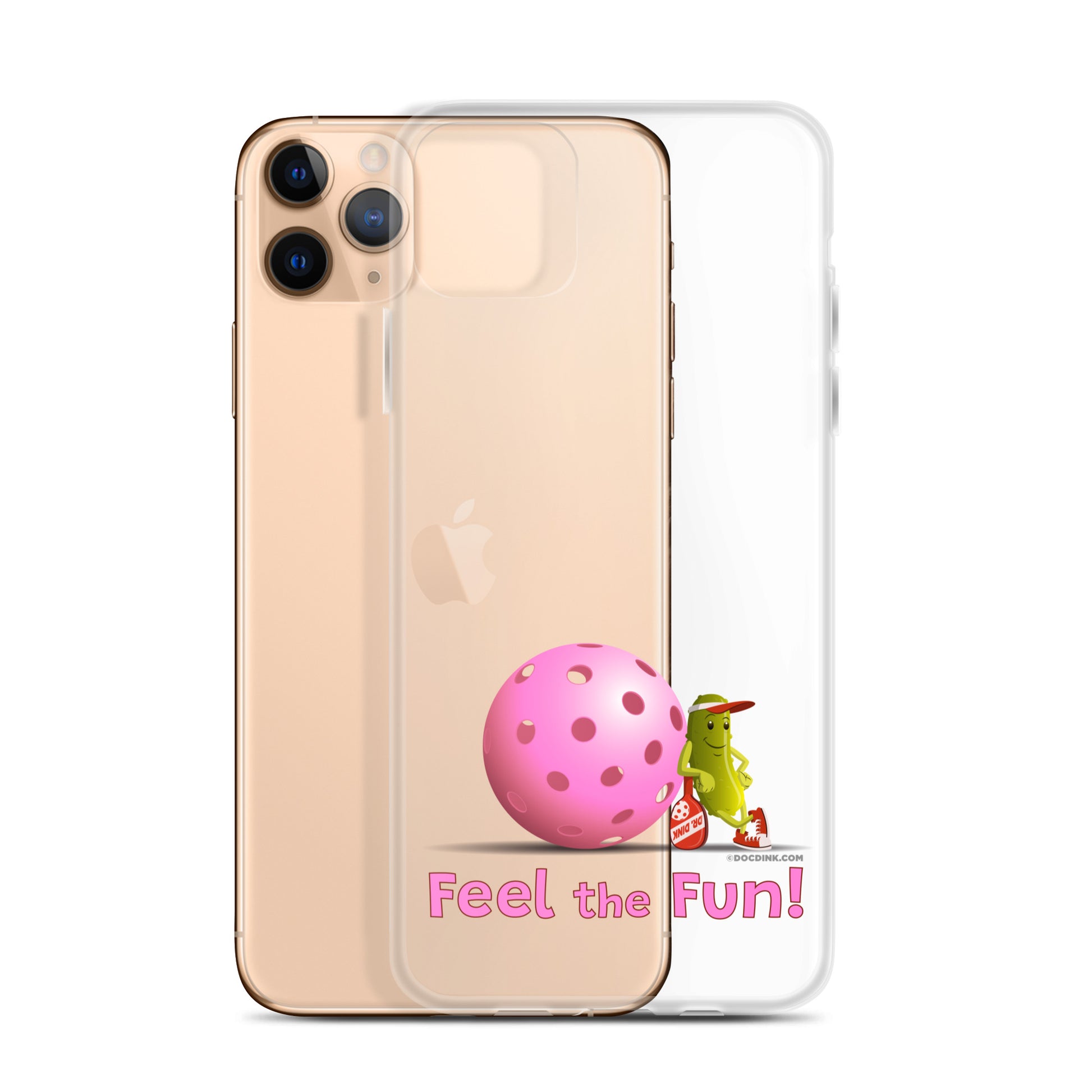 Pickleball iPhone® Case - Resting Pickleball - "Feel the Fun" #pink - DocDink.com