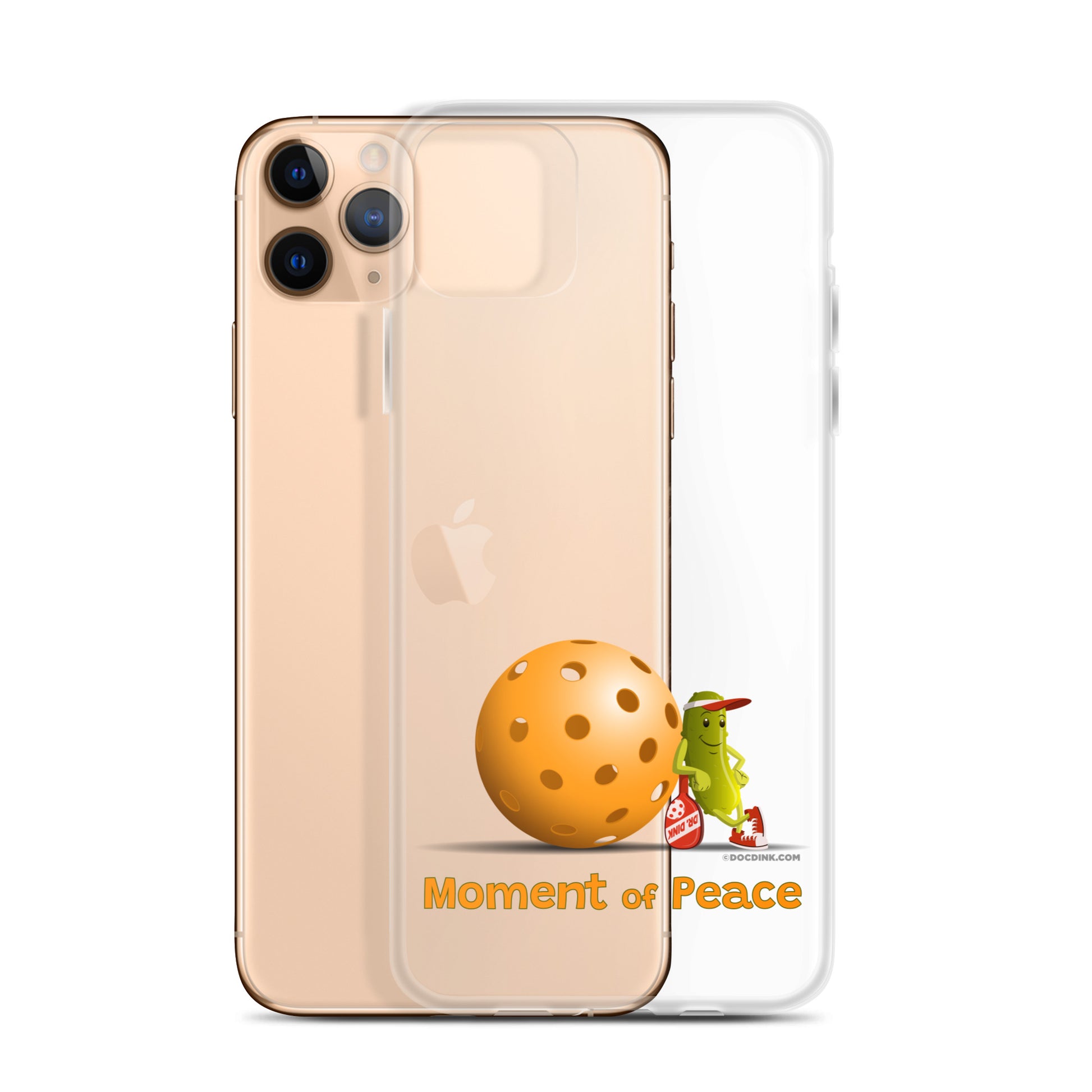 Pickleball iPhone® Case - Resting Pickleball - "Moment of Peace" - DocDink.com