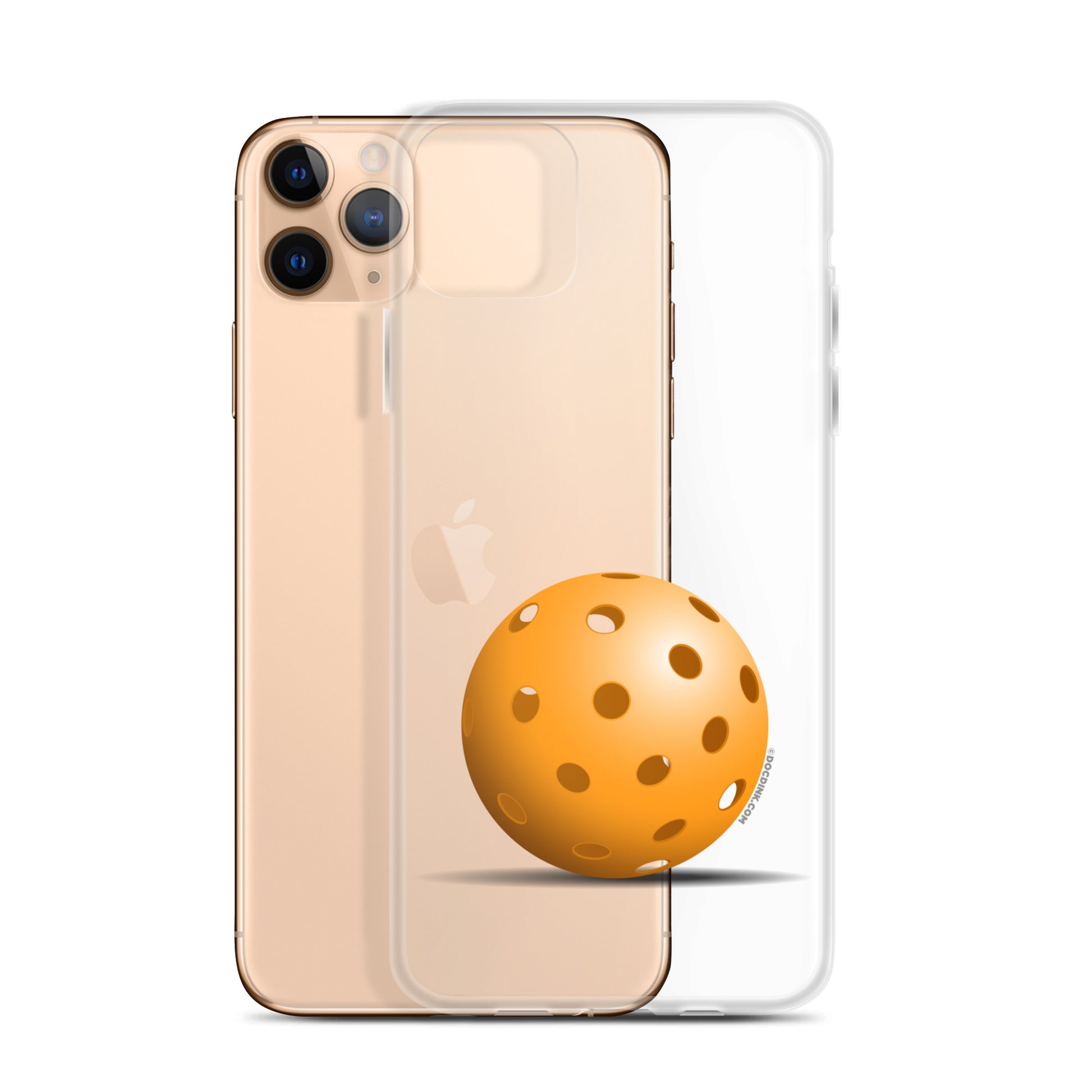 iPhone® Pickleball Case - Orange Pickleball - DocDink.com