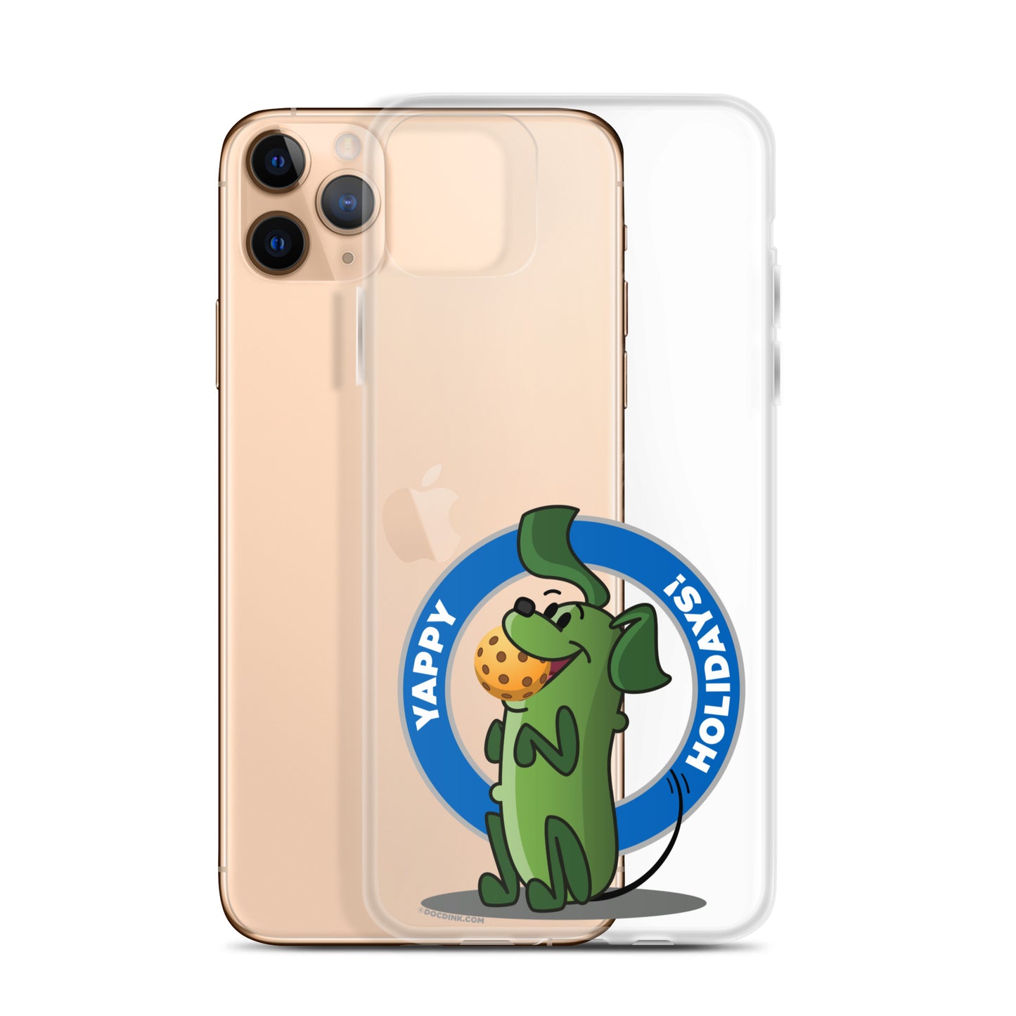 iPhone® Pickleball Case - Pickles "Yappy Holidays" - DocDink.com