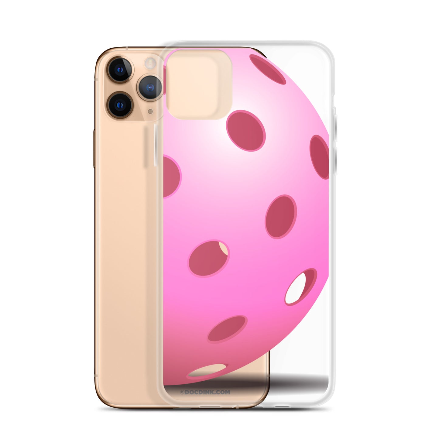 iPhone® Pickleball Case - Big Pink Pickleball - DocDink.com