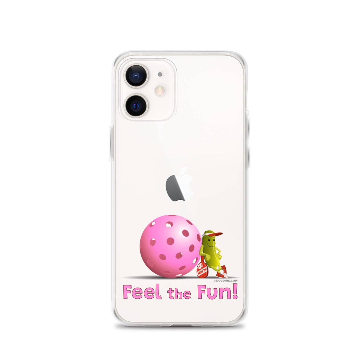 Pickleball iPhone® Case - Resting Pickleball - "Feel the Fun" #pink - DocDink.com