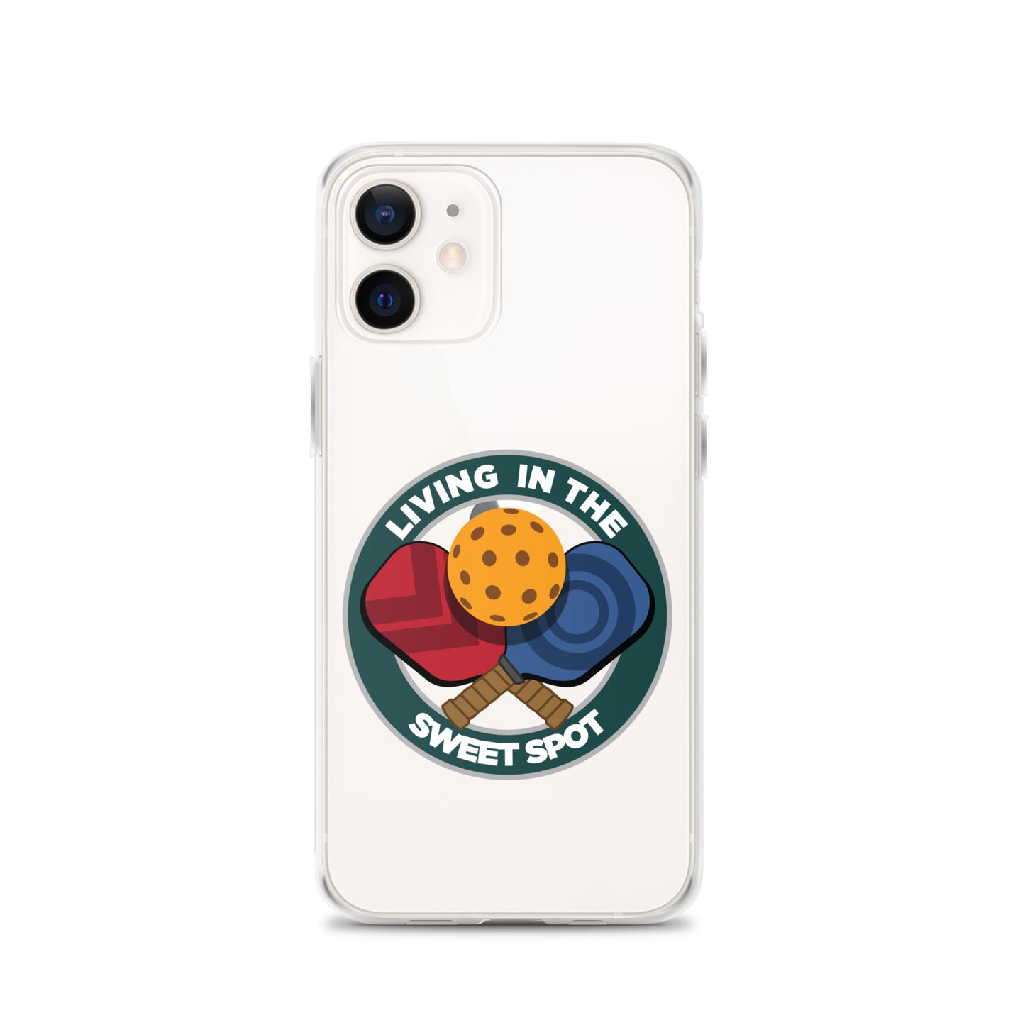 iPhone® Pickleball Case - "Living in the Sweet Spot" emblem - DocDink.com