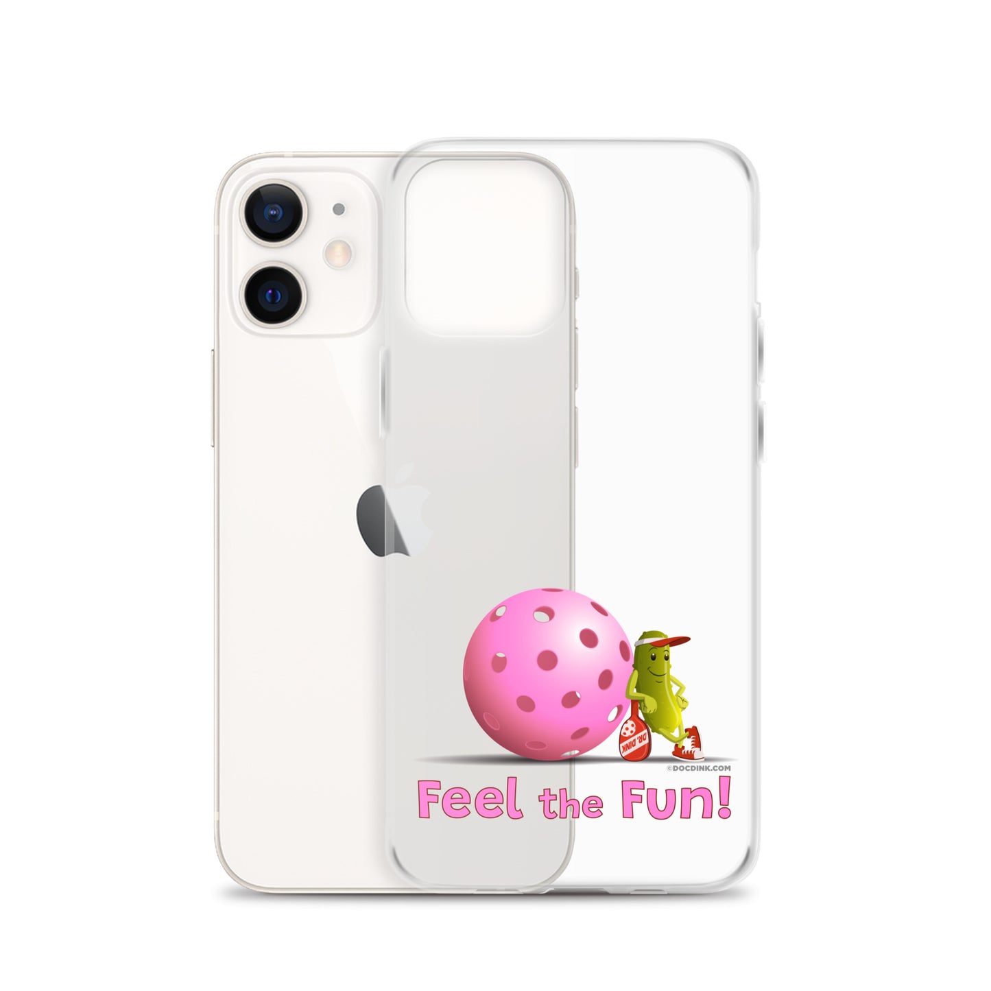 Pickleball iPhone® Case - Resting Pickleball - "Feel the Fun" #pink - DocDink.com