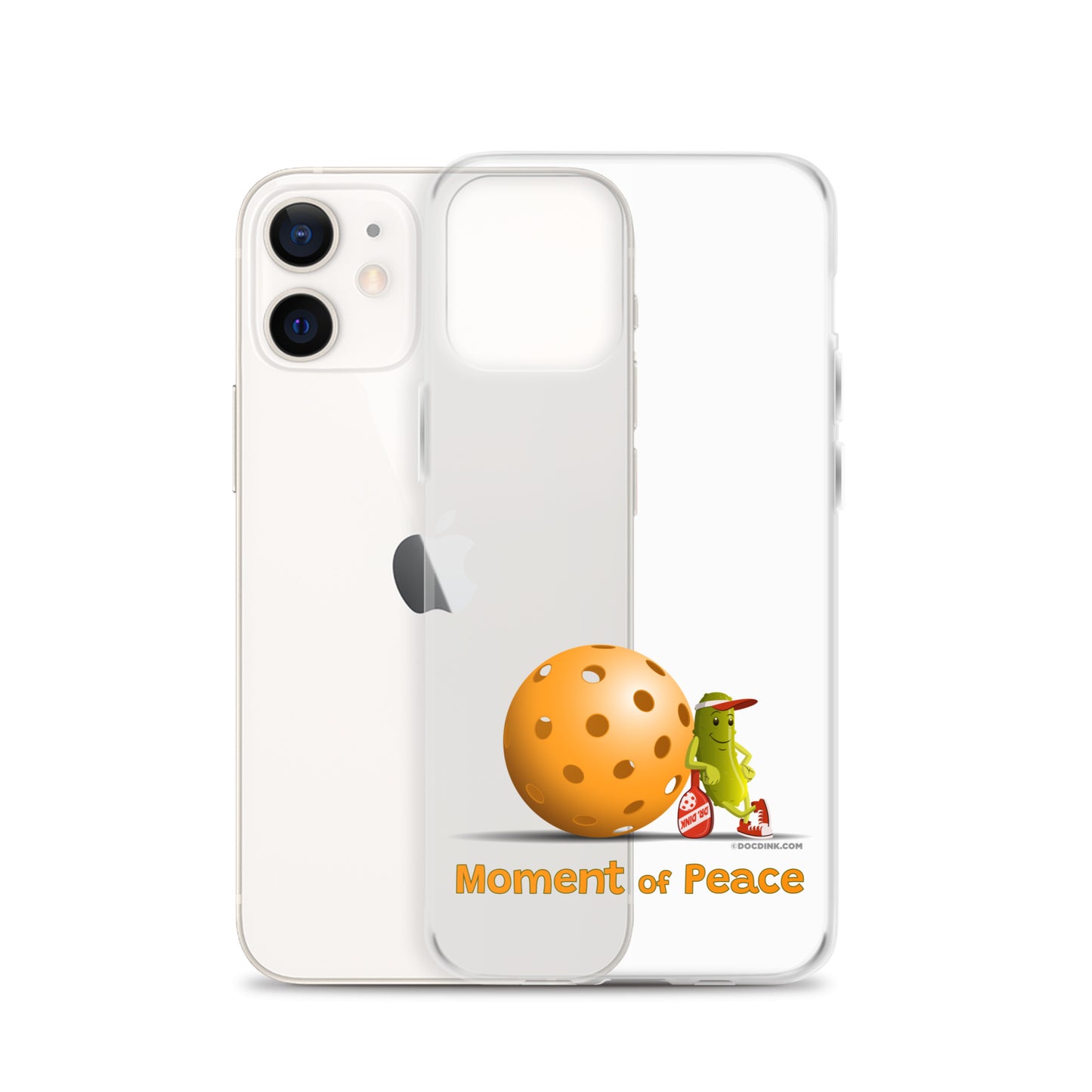 Pickleball iPhone® Case - Resting Pickleball - "Moment of Peace" - DocDink.com