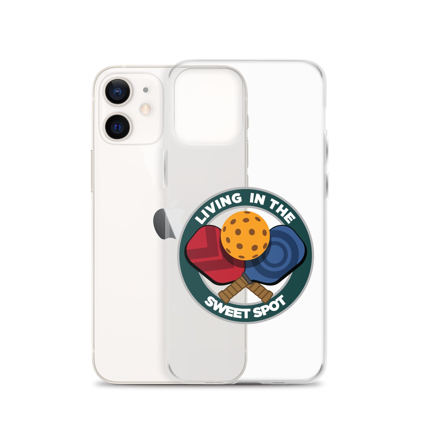 iPhone® Pickleball Case - "Living in the Sweet Spot" emblem - DocDink.com